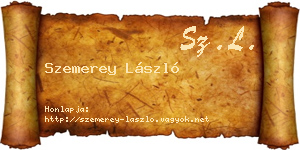 Szemerey László névjegykártya
