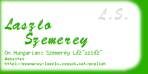 laszlo szemerey business card